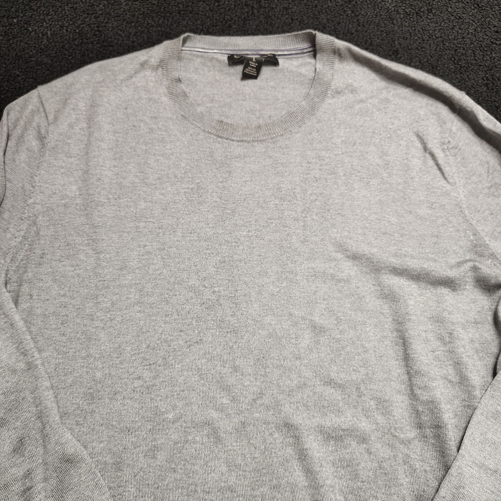Banana Republic Gray Silk cotton cashmere Blend V Neck Sweater Men's Large